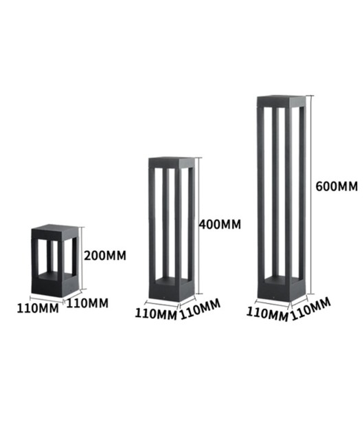 Outdoor Waterproof Lawn Lamp Modern Simple Garden Landscape Pillar light Pathway landscape Villa Garden Bollard Light