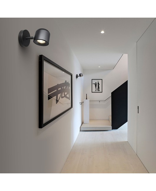 Modern Style Wall light Adjustable Black/White 7W for Bedside Bedroom Mirror Light Corridor sconce AC90-220V