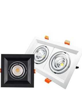 Square Recessed Dimmable COB LED Downlights 10W 20W 30W LED Ceiling Spot Lights AC85-265V LED Ceiling Lamps Indoor Lighting