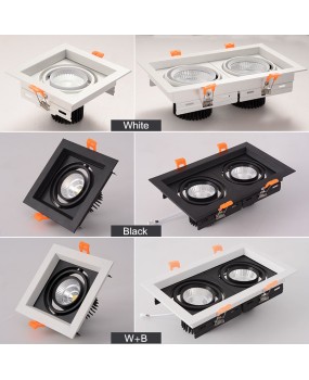 Square Recessed Dimmable COB LED Downlights 10W 20W 30W LED Ceiling Spot Lights AC85-265V LED Ceiling Lamps Indoor Lighting