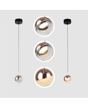 Nordic crystal pendant light ceiling loft decor rose gold pendant lamp aisle bar living room suspension lights