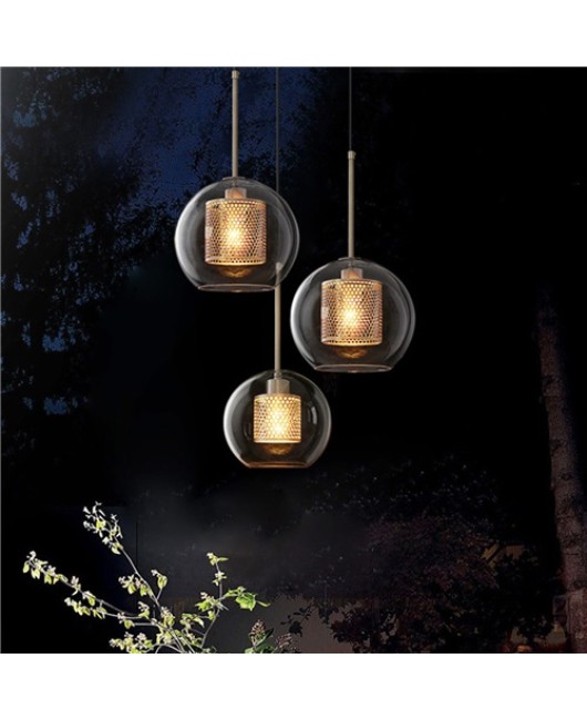 Nordic Pendant Light Glass Home Lighting Round Ball Shape Lamp Dining Room Living Room Bedside Lamp