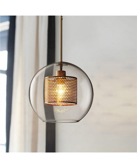 Nordic Pendant Light Glass Home Lighting Round Ball Shape Lamp Dining Room Living Room Bedside Lamp