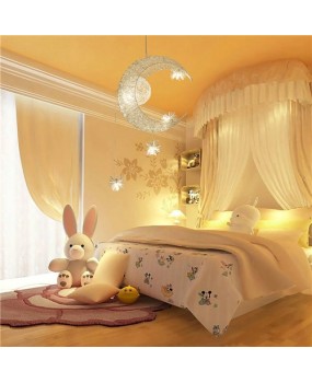 Moon Star Ceiling Light hanging lights for bedroom Kids Room with 5 LED bulbs