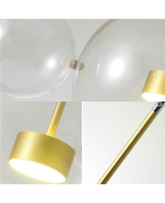 Large Bubble Glass Globe LED Pendant Light Gold Ceiling Light