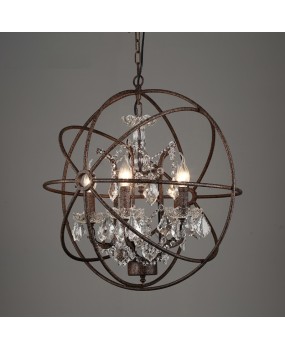 American living room dining room chandelier personality creative home improvement crystal lamp retro iron chandelier