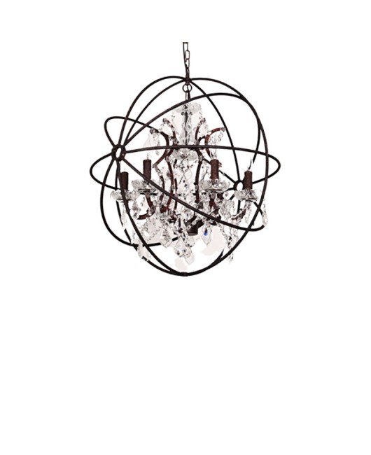 American living room dining room chandelier personality creative home improvement crystal lamp retro iron chandelier