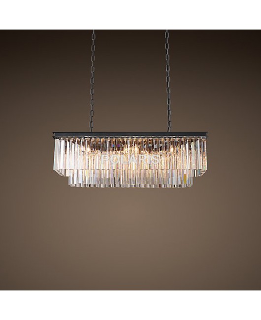 American Luxury Vintage Chandelier Crystal Pendant Hanging Light Chandeliers Lamp