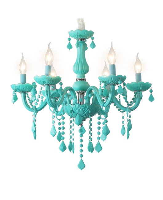 Fashion macaron chandelier pink children's room bedroom chandelier beauty salon clothing store decorative lighting