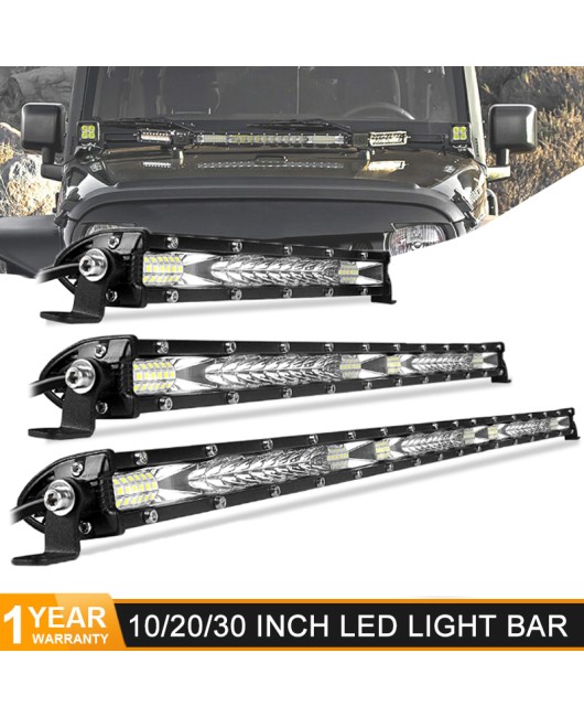 10 20 30 inch Led Work Light 12V 24V Led Bar Combo Spot Flood Driving Light for Jeep ATV Trucks Tractor Car Styling