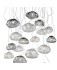 Special-shaped decorative glass pendant lamp decoration restaurant bedroom showroom designer G9 LED pendant lamp