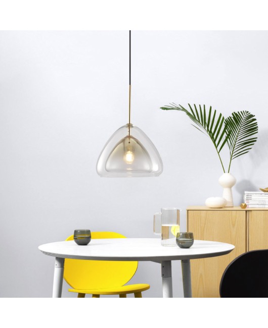 Nordic light luxury gradient color glass jellyfish pendant lamp simple creative restaurant bar pendant lamp