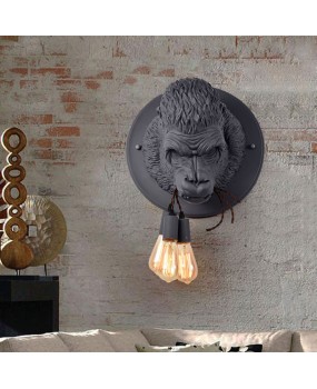 Resin Gorilla Wall Lamp Retro Modern Led Wall Sconce Home Loft Bedroom Bedside Home Decor Wall Light Fixtures Luminaire