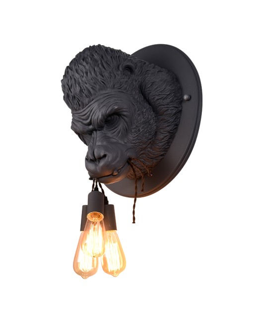 Resin Gorilla Wall Lamp Retro Modern Led Wall Sconce Home Loft Bedroom Bedside Home Decor Wall Light Fixtures Luminaire