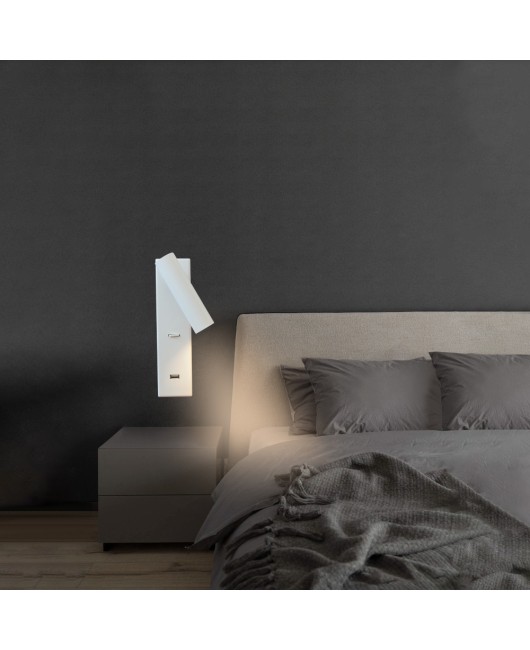 Nordic Wall Lamp Indoor With Switch Bedside Wall Lights 5V USB Charger bed head headboard book reading Lamp Led Lighting