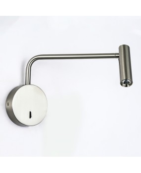 modern decor bedroom wall lamp arm swivel with switch LED 3W reading light night for bedside