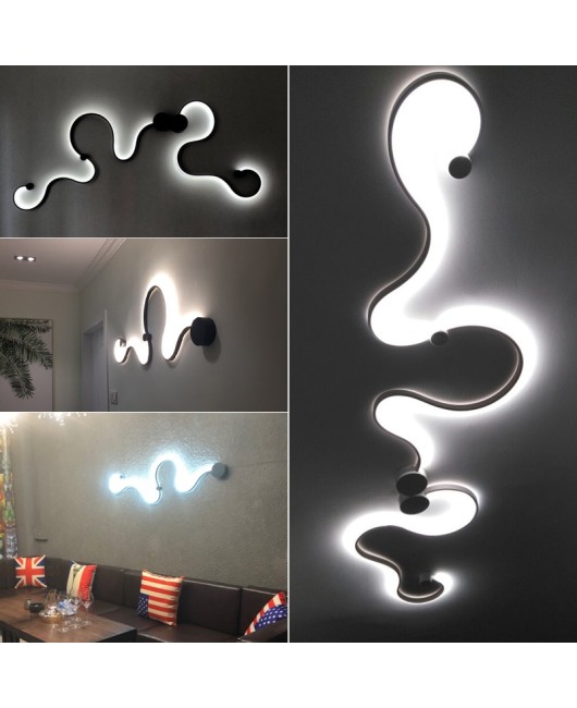 Modern wall lamps for bedroom white or balck color for living room bedside decoration Aisle wall light 