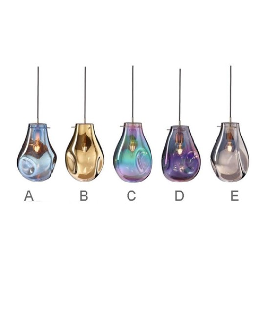Modern restaurant pavilion glass pendant lamp designer handmade Bomma stained glass chandelier