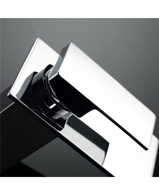 Contemporary Waterfall Bathroom Sink Faucet Chrome Brass Basin Tap