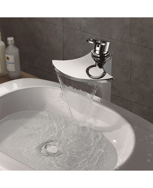 Chrome Waterfall Basin Tap Sanitary Ware Mixer