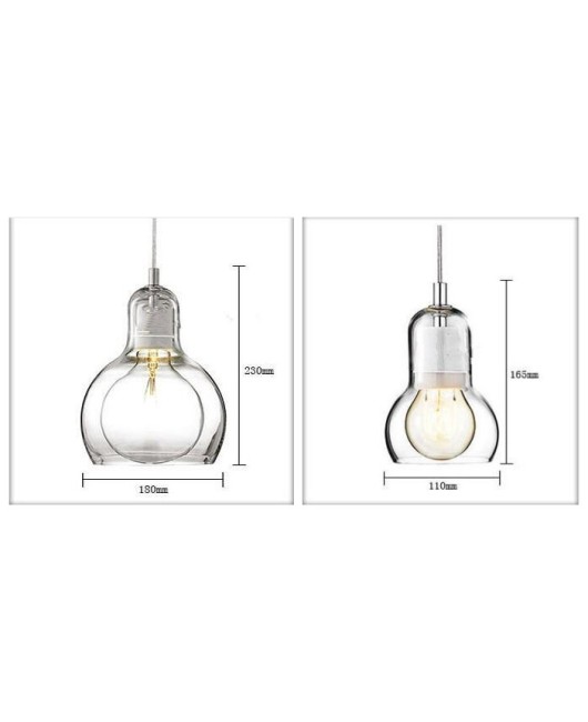 Modern Pendant Lights Glass Lampshade Loft Pendant Lamps E27 for Dinning Room Home Decoration Indoor Lighting