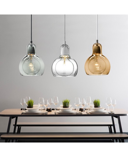 Modern Pendant Lights Glass Lampshade Loft Pendant Lamps E27 for Dinning Room Home Decoration Indoor Lighting