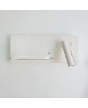 Modern minimalist white reading bedroom bedside wall lamp LED wireless charging living room sofa USB reading light