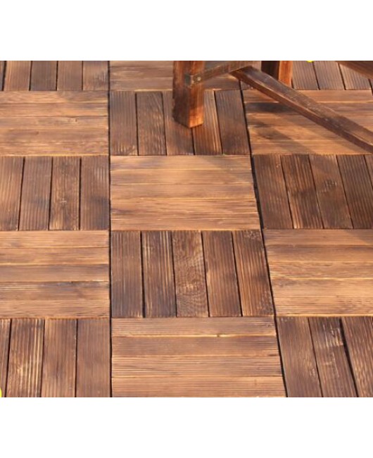 Outdoor carbonized wood outdoor mosaic floor terrace garden balcony courtyard bathroom environmental protection wood solid wood flooring