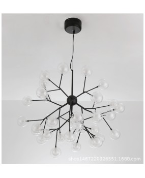 Firefly chandelier branches LED glass bulb ball chandelier