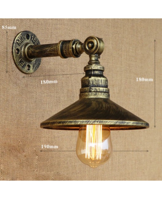 Loft 4 Color Iron Rust Steampunk Pipe Wall Lamp Sconce Lights Lighting Fixtures