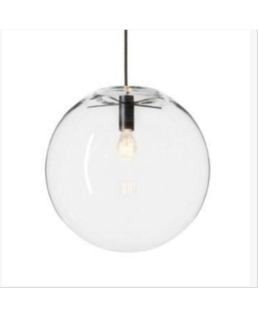 Modern single-head dining room bedroom living room indoor pendant light clear bubble glass ball pendant lamp