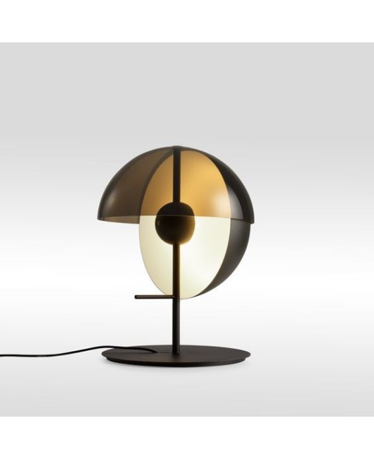 2018 new semi-circular glass art deco designer model room study small table lamp