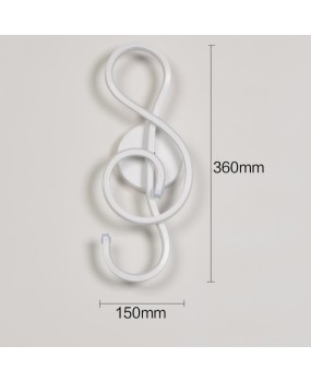 Musical Symbols 22W LED Modern Wall Lamp Wall Sconce Bedroom Bedside Lamp Fixture Lighting Decor