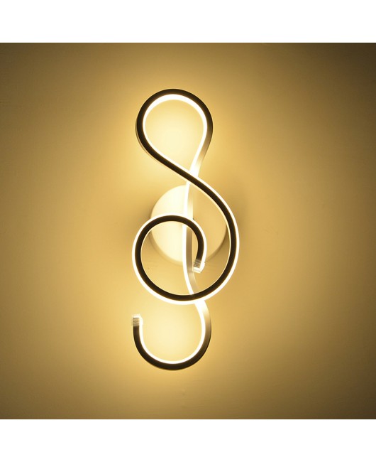 Musical Symbols 22W LED Modern Wall Lamp Wall Sconce Bedroom Bedside Lamp Fixture Lighting Decor