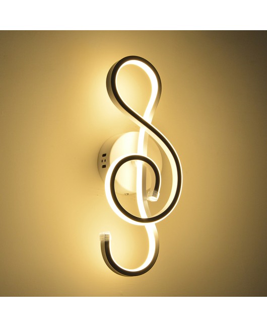 Musical Symbols 22W LED Modern Wall Lamp Wall Sconce Bedroom Bedside Lamp Fixture Lighting Decor