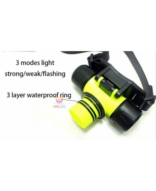 Waterproof underwater 1800Lm XM-L CREE T6 LED Swimming diving Headlamp Headlight Dive Head Light flashlight Head torc