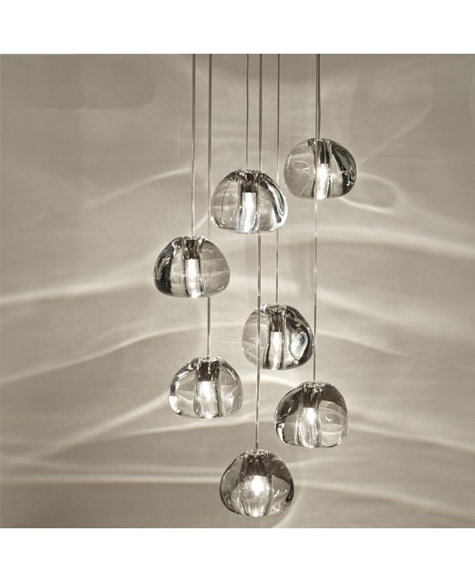 Mizu Light Pendant by Nicolas Terzani Ball Suspension Lamp Chandelier  Transparent Lighting Fixture