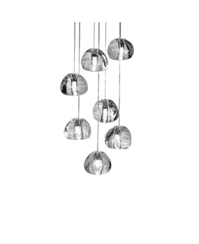Mizu Light Pendant by Nicolas Terzani Ball Suspension Lamp Chandelier  Transparent Lighting Fixture