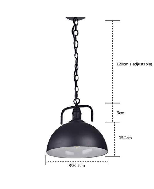  Ecopower Industrial Elegant Shade Light Pendant Lamp with Chain