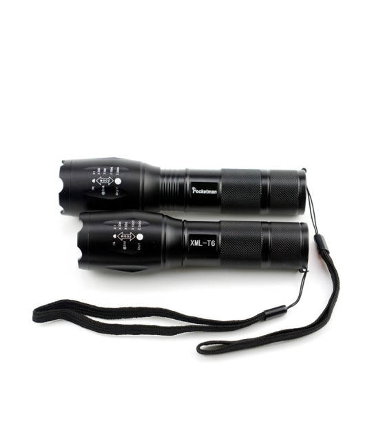 LED Rechargeable Flashlight Pocketman XML T6 linterna torch 4000 lumens 18650 Battery Outdoor Camping Powerful Led Flashlight