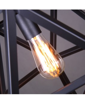 RH Lighting Restoration Hardware Vintage Pendant Lamp RH Loft Pendant Lights Diamond Steel Polyhedron E27 Indoor Lamp