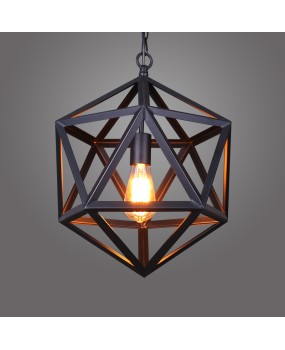 RH Lighting Restoration Hardware Vintage Pendant Lamp RH Loft Pendant Lights Diamond Steel Polyhedron E27 Indoor Lamp