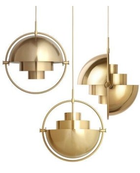 Multi-variable ball semi-circular personality fashion metal chandelier restaurant living room showroom