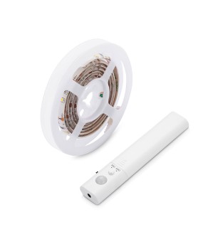 PIR Motion Sensor LED Cabinet light 1m 2m 3m Strip tape Under Bed lamp For Closet Wardrobe Stairs Hallway Battery Power DC 5V 