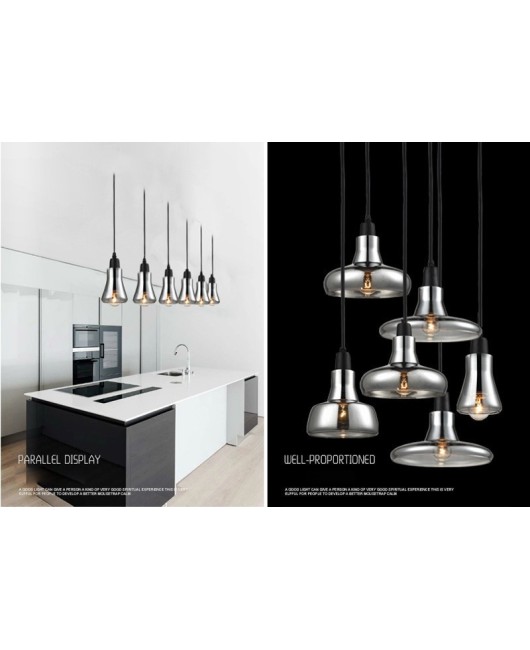 Nordic modern E27 glass shadow chandelier bar dining room personality small chandelier lamps