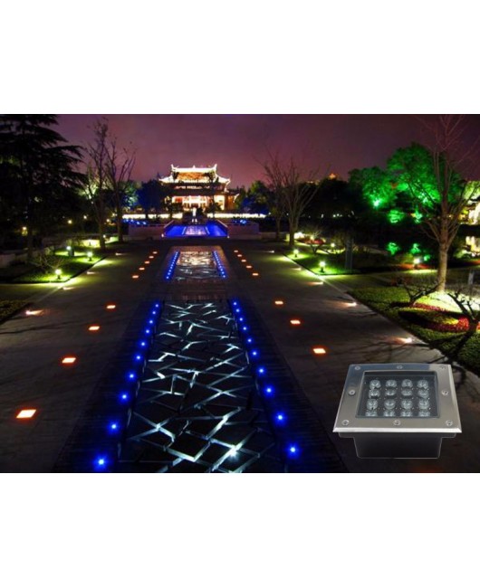 3W/4W/5W/6W/9W/12W/16W/24W/36W LED Underground Lights  Square Inground Deck Wall Garden Path Buried Floor Stair Landscape Lamps