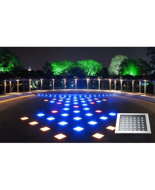 3W/4W/5W/6W/9W/12W/16W/24W/36W LED Underground Lights  Square Inground Deck Wall Garden Path Buried Floor Stair Landscape Lamps