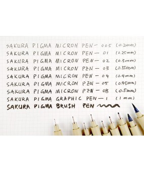 9PCS Sakura Micron Fine Liner Brush Art Drawing Set & Signature Drawing Ink Pens