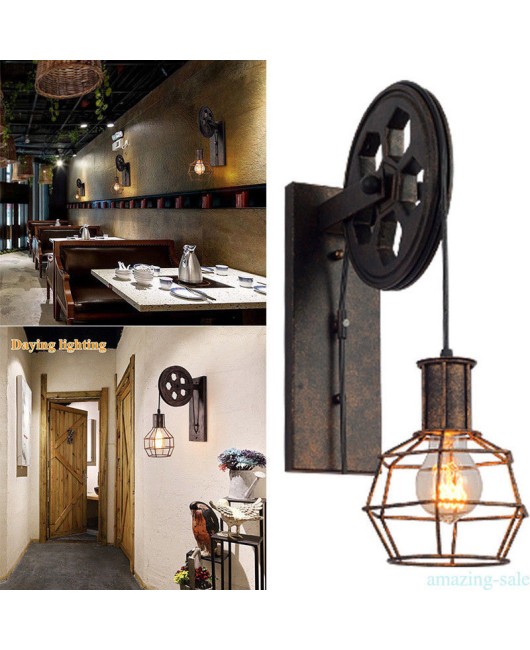 Pulley Lamp Wall Mount Lamp/Ceiling Light Industrial Style