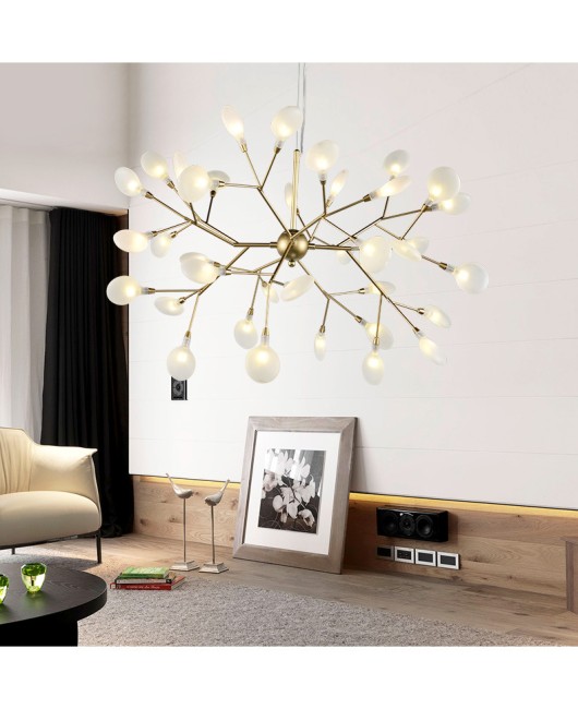 Modern Pendant Lights for Home Living Creative Art Deco Tree Branch LED Firefly Droplight Decoration Pendant Loft Lamp